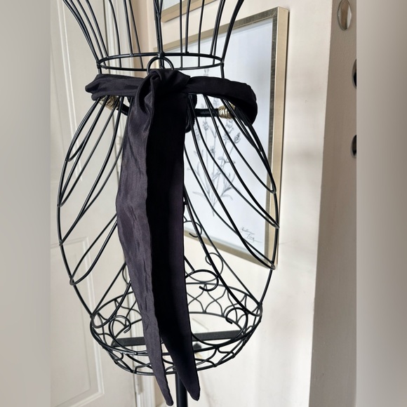 VTG Unique Black Metallic Gold Thread Knot Rope Belt - Picture 6 of 6